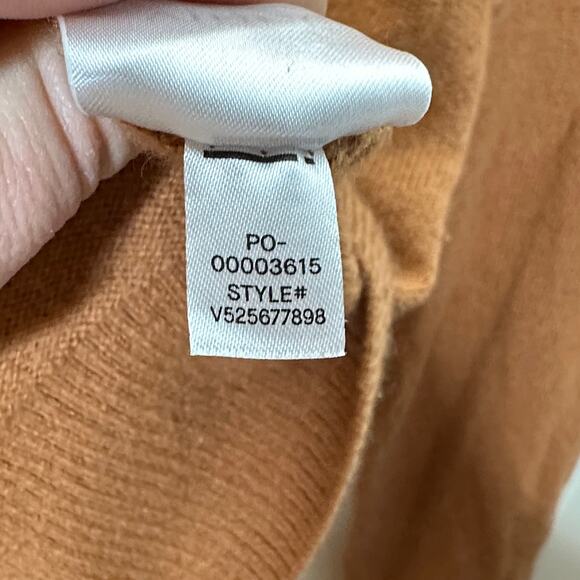 VINCE Cashmere Overlay Crew Light Copper Tan Brown {3R42} - Picture 8 of 8